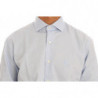 Camicia elegante slim fit in cotone azzurro - 39