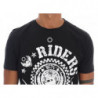 T-shirt girocollo RIDERS in cotone nero - S
