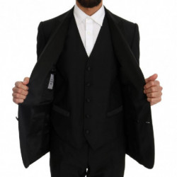 Abito slim fit per sassofono in lana nera e seta - IT46 - S