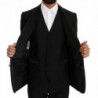Abito slim fit per sassofono in lana nera e seta - IT46 - S