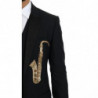 Abito slim fit per sassofono in lana nera e seta - IT46 - S