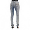 Jeans slim fit elasticizzati strappati con lavaggio blu - W26
