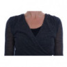 T-shirt a maniche lunghe con top in pizzo di lana grigia - IT44 - M