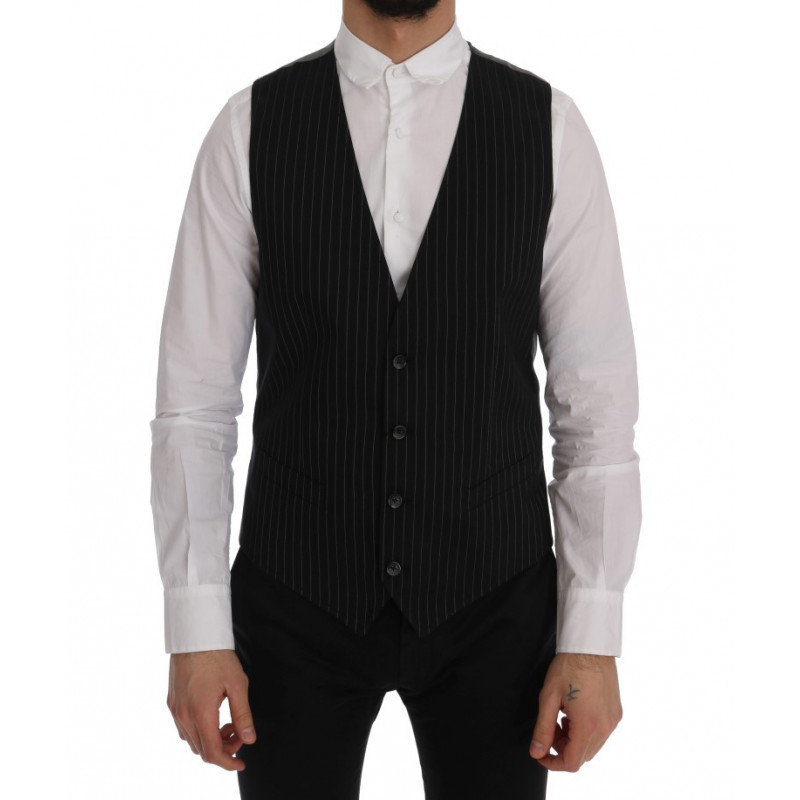 Gilet a righe in cotone nero STAFF - IT50 - L