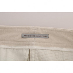 Pantaloni skinny in velluto a coste jeans slim beige - IT40-S