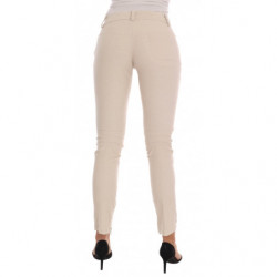 Pantaloni skinny in velluto a coste jeans slim beige - IT46-XL