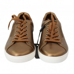 Scarpe da ginnastica casual da uomo in pelle dorata - EU39/US6