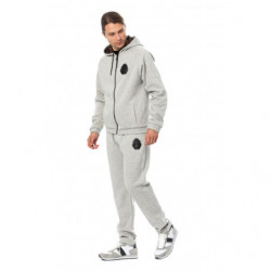 Felpa con cappuccio in cotone grigio - 4XL