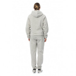 Felpa con cappuccio in cotone grigio - 4XL