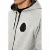 Felpa con cappuccio in cotone grigio - 4XL