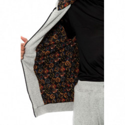 Felpa con cappuccio in cotone grigio - 4XL