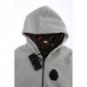 Felpa con cappuccio in cotone grigio - 4XL