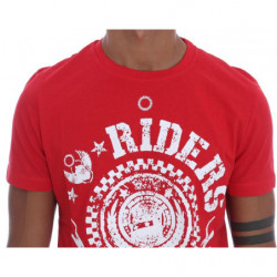 T-shirt girocollo RIDERS in cotone rosso - S