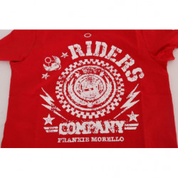 T-shirt girocollo RIDERS in cotone rosso - S