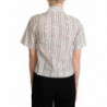 Camicia con colletto abbottonato a pois e cerchi bianchi - IT46-XL