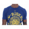 T-shirt girocollo RIDERS in cotone blu - M