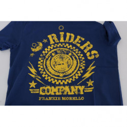 T-shirt girocollo RIDERS in cotone blu - M