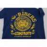 T-shirt girocollo RIDERS in cotone blu - M