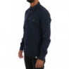 Camicia a maniche lunghe in cotone casual blu - IT50 - L