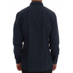 Camicia a maniche lunghe in cotone casual blu - IT50 - L