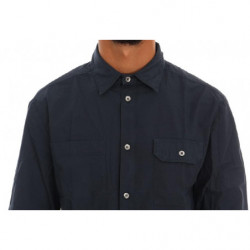 Camicia a maniche lunghe in cotone casual blu - IT50 - L