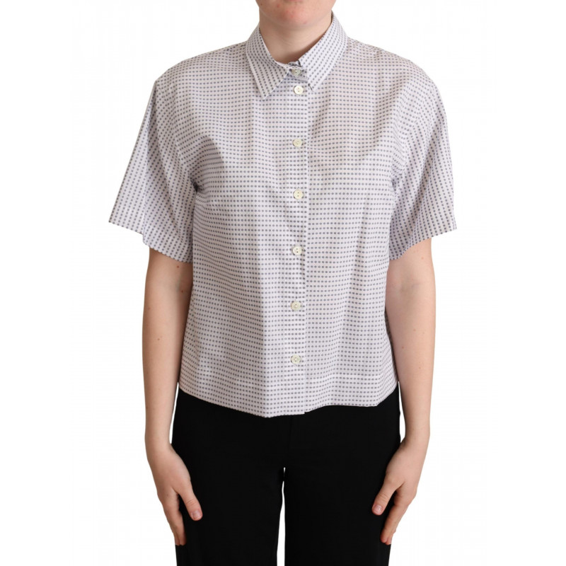 Camicia camicetta con colletto a pois bianchi - IT42-M