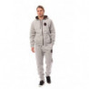 Felpa con cappuccio in cotone grigio - 3XL