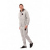 Felpa con cappuccio in cotone grigio - 3XL