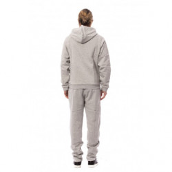 Felpa con cappuccio in cotone grigio - 3XL
