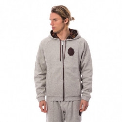 Felpa con cappuccio in cotone grigio - 3XL