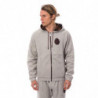 Felpa con cappuccio in cotone grigio - 3XL
