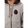 Felpa con cappuccio in cotone grigio - 3XL