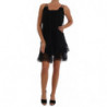 Abito chemise in pizzo di seta nero - IT1 - XS
