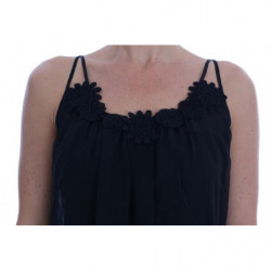 Abito chemise in pizzo di seta nero - IT1 - XS