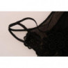 Abito chemise in pizzo di seta nero - IT1 - XS
