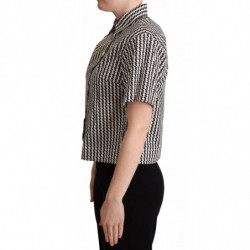 Camicia Fantasia Nera Bianca - IT40-S