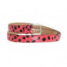 Cintura fibbia argentata pelle serpente pois rosa - 80 CM / 32 INCHES