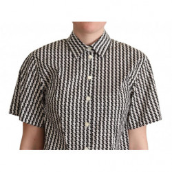 Camicia Fantasia Nera Bianca - IT40-S
