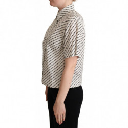 Camicia in camicetta con colletto punteggiato bianco - IT42-M