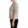 Camicia in camicetta con colletto punteggiato bianco - IT42-M