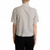 Camicia in camicetta con colletto punteggiato bianco - IT42-M