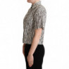 Camicia in camicetta con colletto floreale bianco - IT40-S