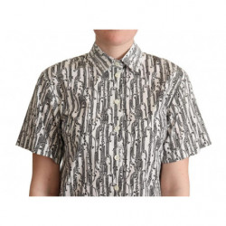 Camicia in camicetta con colletto floreale bianco - IT44-L