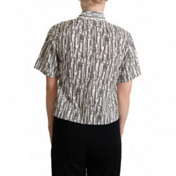 Camicia in camicetta con colletto floreale bianco - IT46-XL
