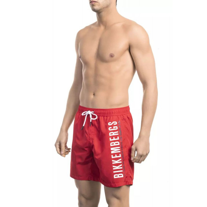 Costume da bagno in poliestere rosso - L