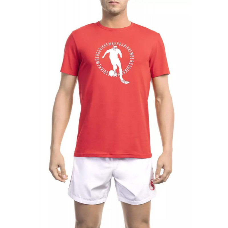 Maglietta in cotone rosso - XL