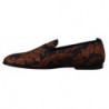 Mocassini con pantofole floreali blu ruggine - EU39/US6
