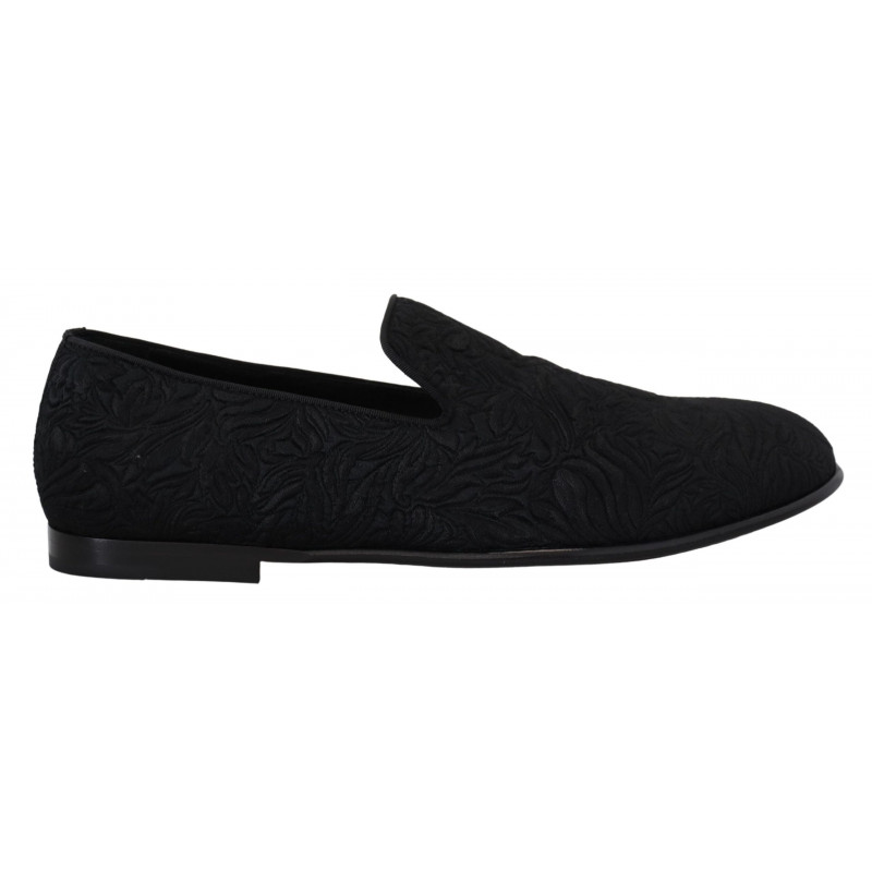 Mocassini con pantofole jacquard floreali neri - EU39/US6