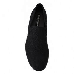 Mocassini con pantofole jacquard floreali neri - EU39/US6
