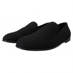 Mocassini con pantofole jacquard floreali neri - EU39/US6